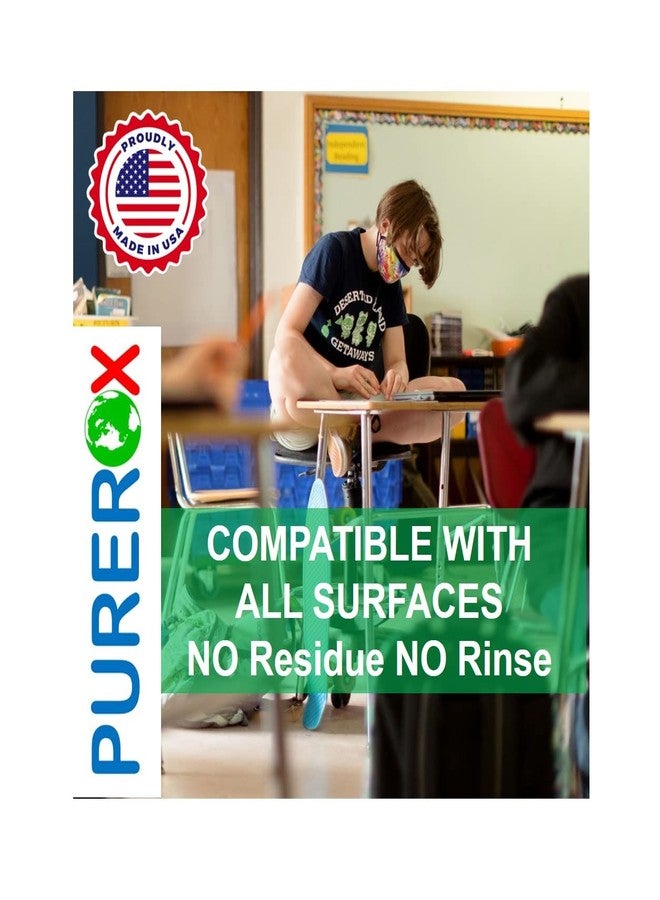 PUREROX disinfectant (16oz, 2pk) Eliminate 99.9999% MRSA, Norovirus, Viruses, Fungus, Bacteria. Hospital Grade. Safe for Use Anywhere. No residue. Suitable for All Surfaces. - Image 4